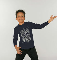  Kids Born of the North Sweater in Navy blue, a children's sweater from Hord.