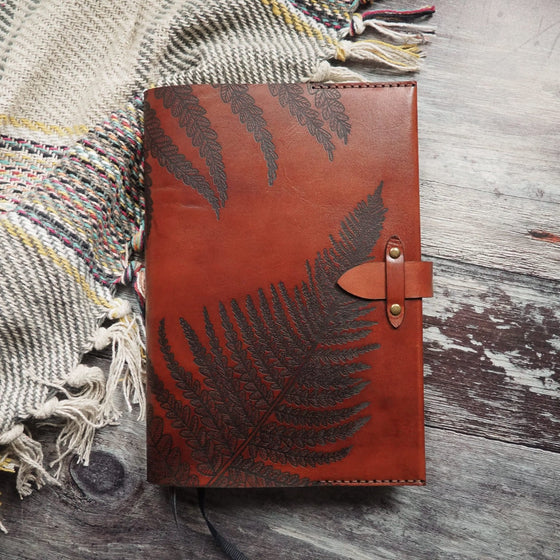 The Fern Leaf Leather Journal Cover by Hôrd.