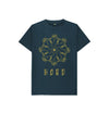 Kids Mountain Mandala T-Shirt in denim blue, a sustainable kids clothing from Hord.