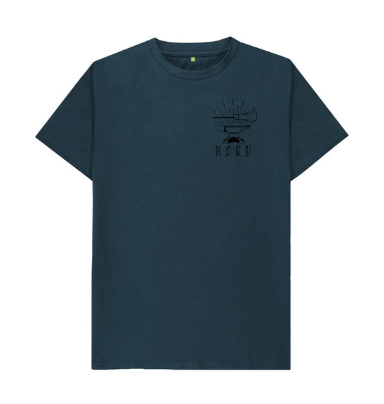 Denim Blue Anvil and Awl, Hord Unisex Denim Blue Tee-Shirt. Craftsman T Shirt By Hord.