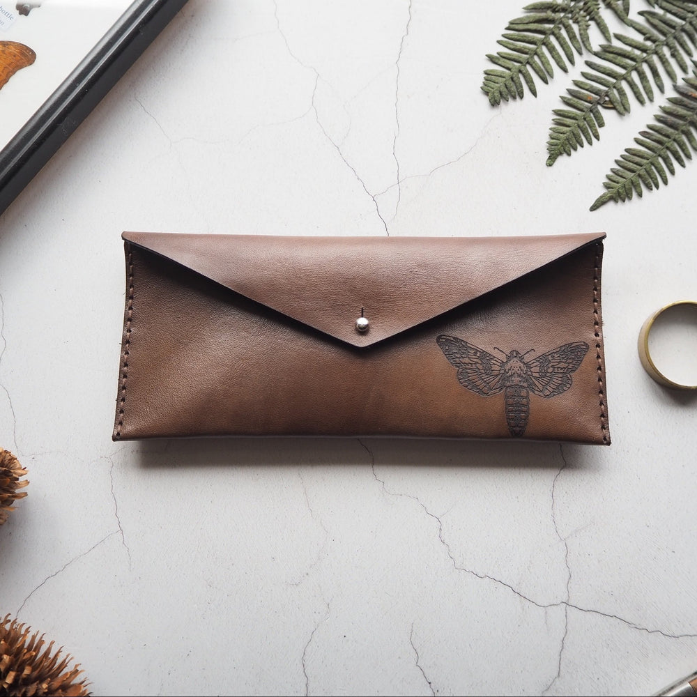 The Moth Leather Pencil Case by Hôrd