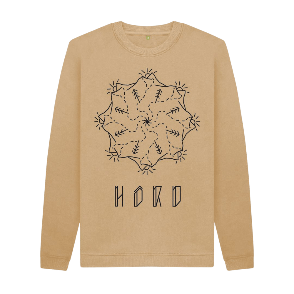 
                  
                    Mountain Mandala Sweater, Unisex in Sand.
                  
                