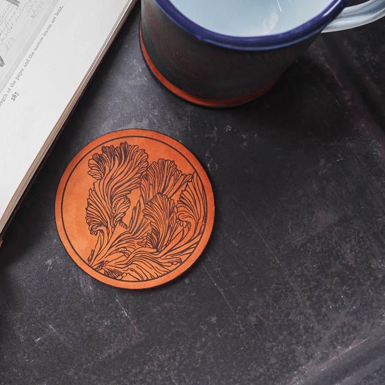 
                  
                    Mushroom Gill Leather Coasters - REPOSE : Studies in Nature
                  
                