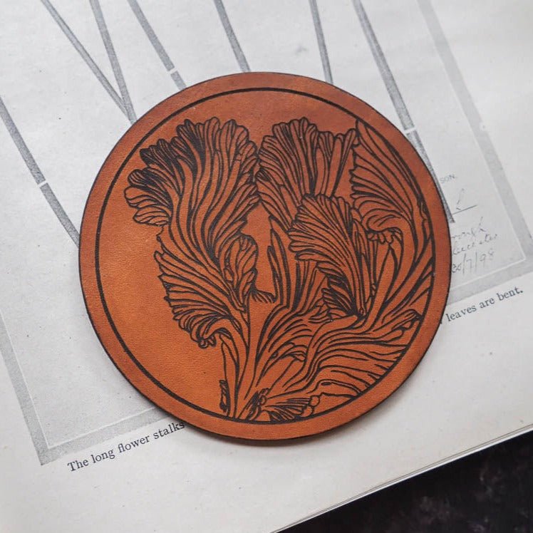 
                  
                    Mushroom Gill Leather Coasters - REPOSE : Studies in Nature
                  
                