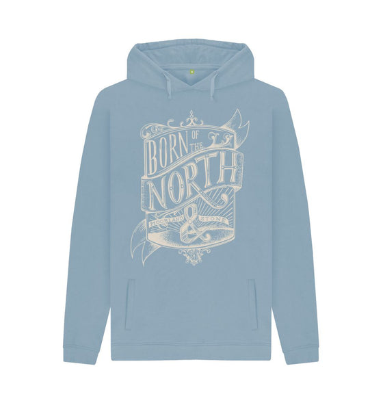 Stone Blue Born of the North, Mens Hoodie