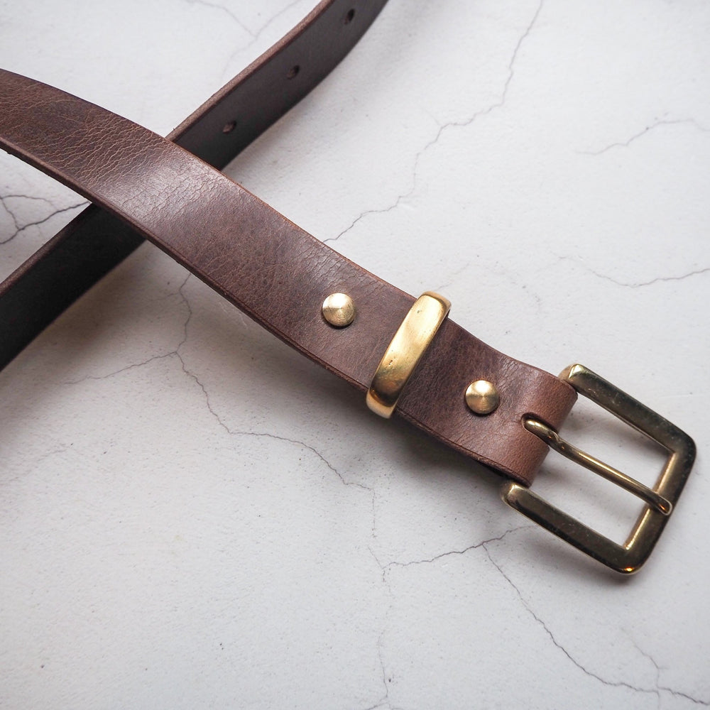 
                  
                    Personalised Leather Belt from Hôrd in Dark Brown colour.
                  
                