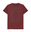 The dungeons and dragons t shirt in red wine colour.