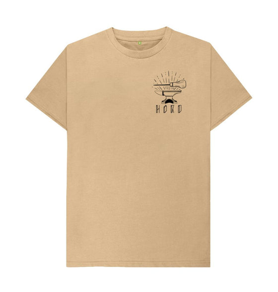 Sand Anvil and Awl, Hord Unisex Sand Tee-Shirt. Craftsman T Shirt By Hord.