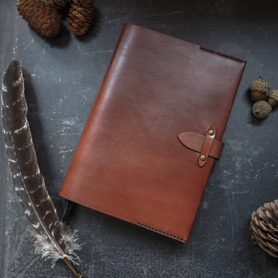 This leather notebook cover is the perfect addition for your BUJO, sketchbook, and journal.