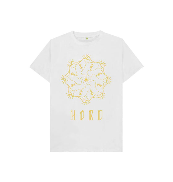 Kids Mountain Mandala T-Shirt, a white sustainable kids clothing from Hord.
