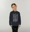 Kids Born of the North Long Sleeve, a girl's long sleeve top in navy blue from Hord.