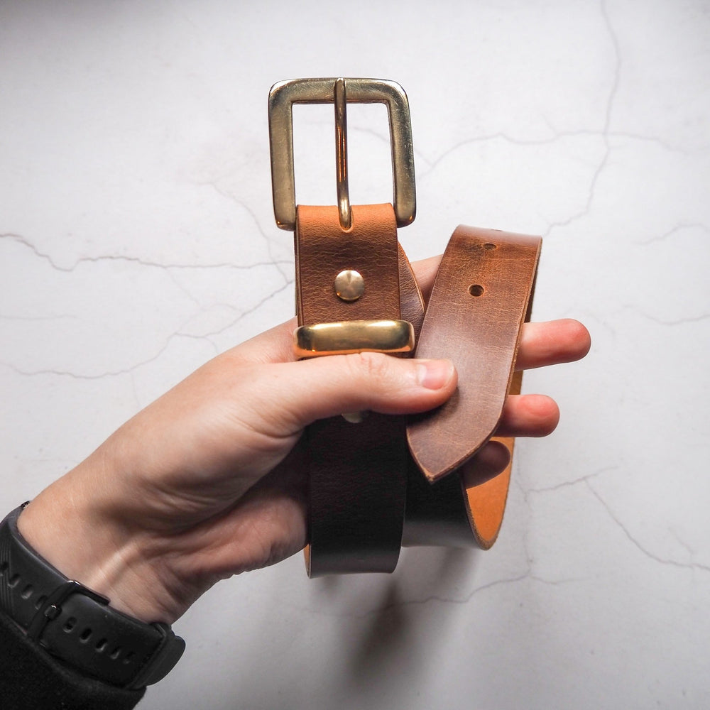 
                  
                    This tan leather belt comes in the perfect size for you.
                  
                