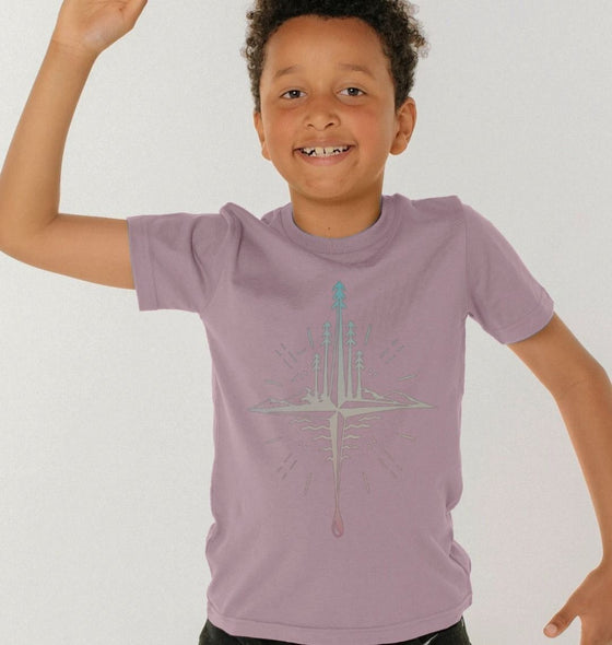Pink Kids Compass T-Shirt, an organic kids clothes selection from Hord.