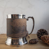The Tree Leather Wrapped Tankard, an engraved pint tankard by Hôrd.