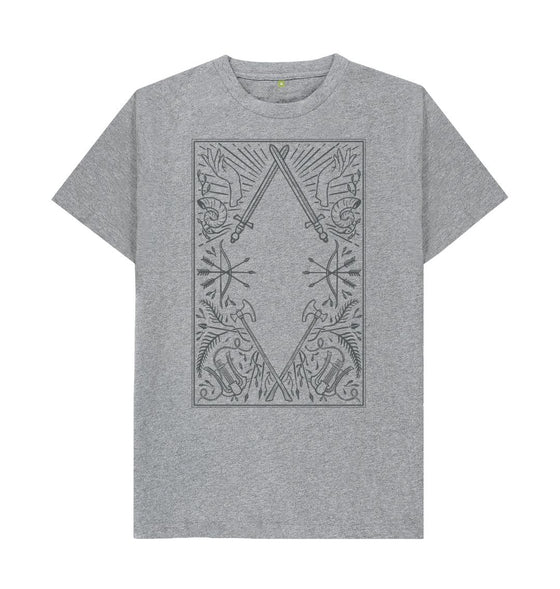 The dungeons and dragons t shirt in athletic grey colour.