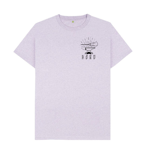 The craftsman t shirt made from recycled fibre, Anvil & Awl Unisex T-shirt in purple.