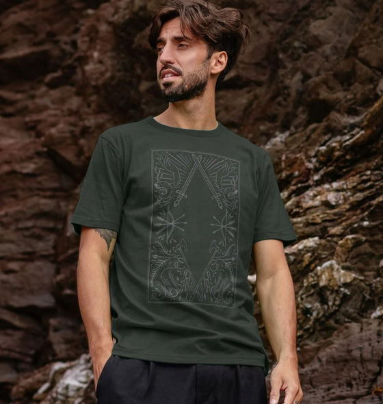 The dungeons and dragons t-shirt styled by an individual.