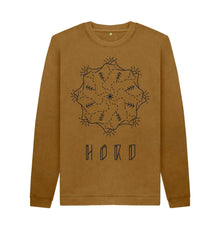  Mountain Mandala Sweater, Unisex in brown.