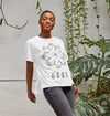 Relaxed fit Mountain Mandala womens T-shirt, a white mandala tee from Hord.