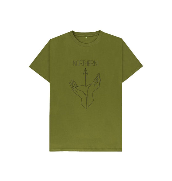 Moss Green Kids Northern T-Shirt, a sustainable children's clothing from Hord.